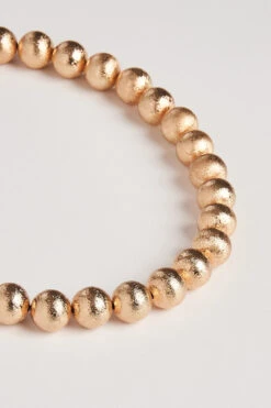 Gold Beaded Necklace -Blue Illusion GOLDBEADEDNL0589 edit