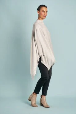 Grey Marble Wool Cape