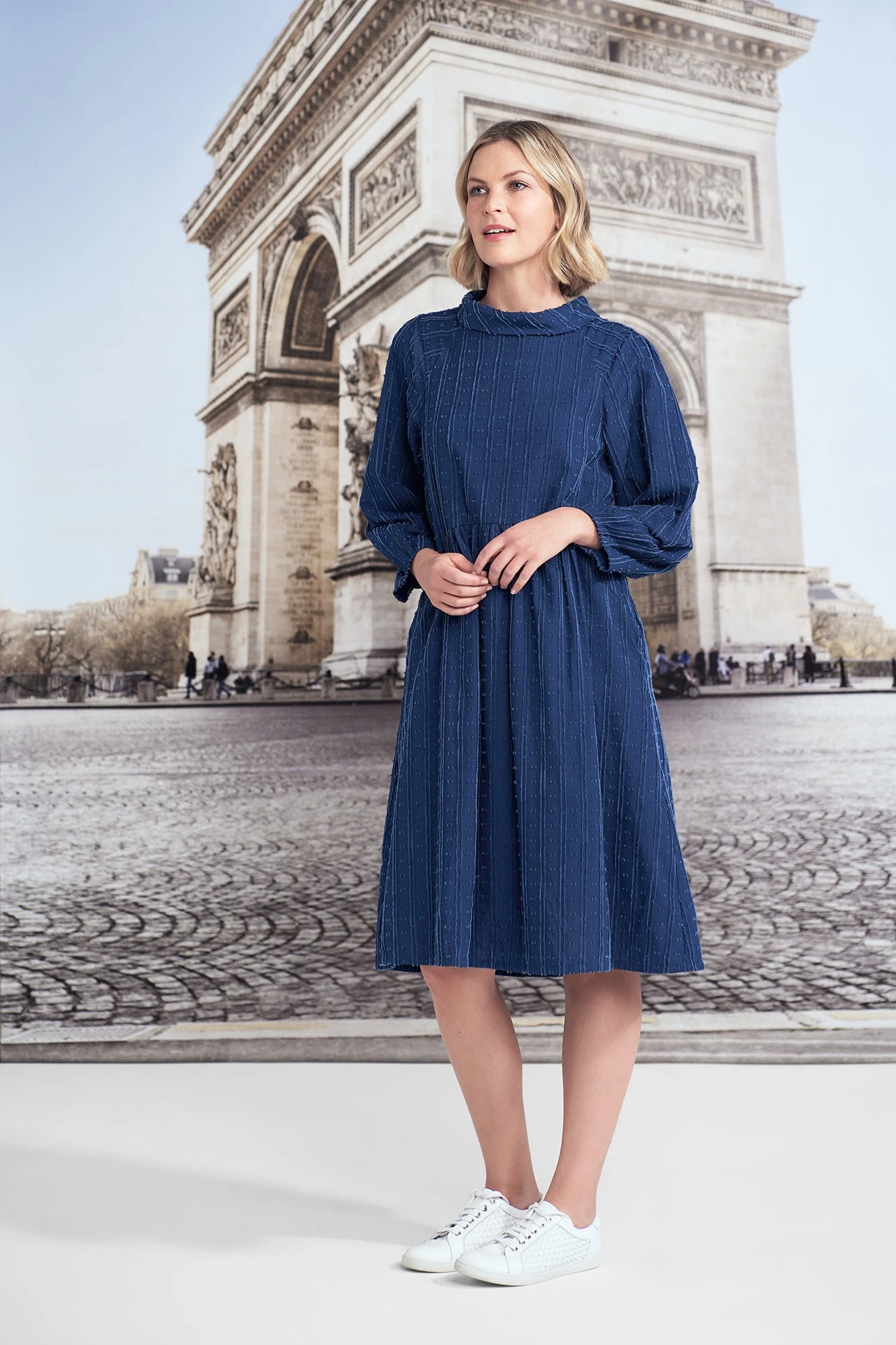 Jacquard Stripe Cotton Dress 5 Jacquard Stripe Cotton Dress - Image 3