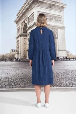 Jacquard Stripe Cotton Dress 9 Jacquard Stripe Cotton Dress -Blue Illusion JACQUARDSTRIPECOTTONDRESS7300453edit