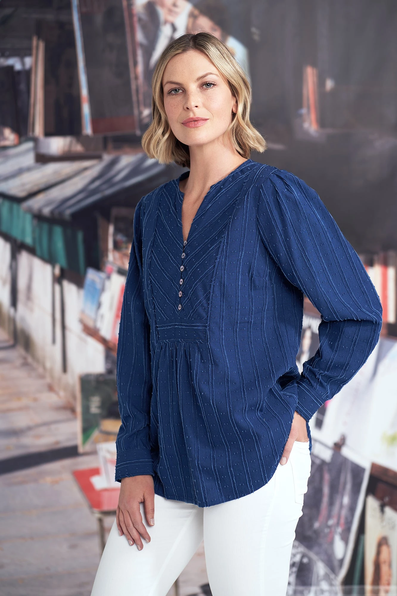 Jacquard Stripe Cotton Shirt 5 Jacquard Stripe Cotton Shirt - Image 3