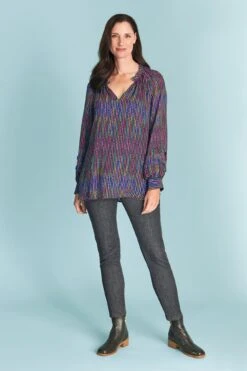 Joie Printed Blouse -Blue Illusion JOIEPRINTEDBLOUSE2604edit