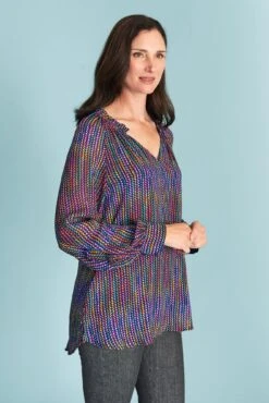 Joie Printed Blouse -Blue Illusion JOIEPRINTEDBLOUSE2635edit