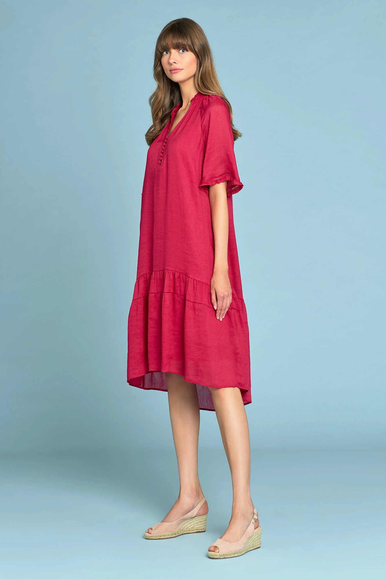 Linen Silk Ruffle Dress 5 Linen Silk Ruffle Dress - Image 3