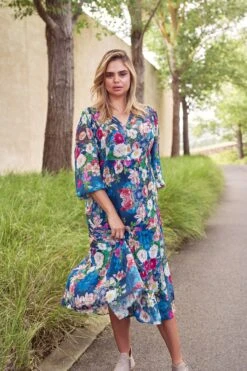 Gustave Print Dress 10 Gustave Print Dress -Blue Illusion Look37309353edit