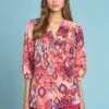 Mosaic Print Cotton Tunic 1 Mosaic Print Cotton Tunic -Blue Illusion MOSAICPRINTCOTTONTUNIC0588edit
