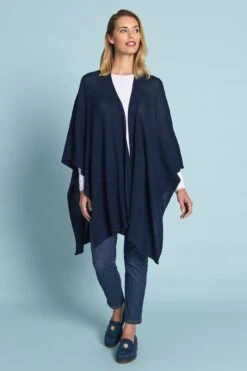 Merino Navy Wrap