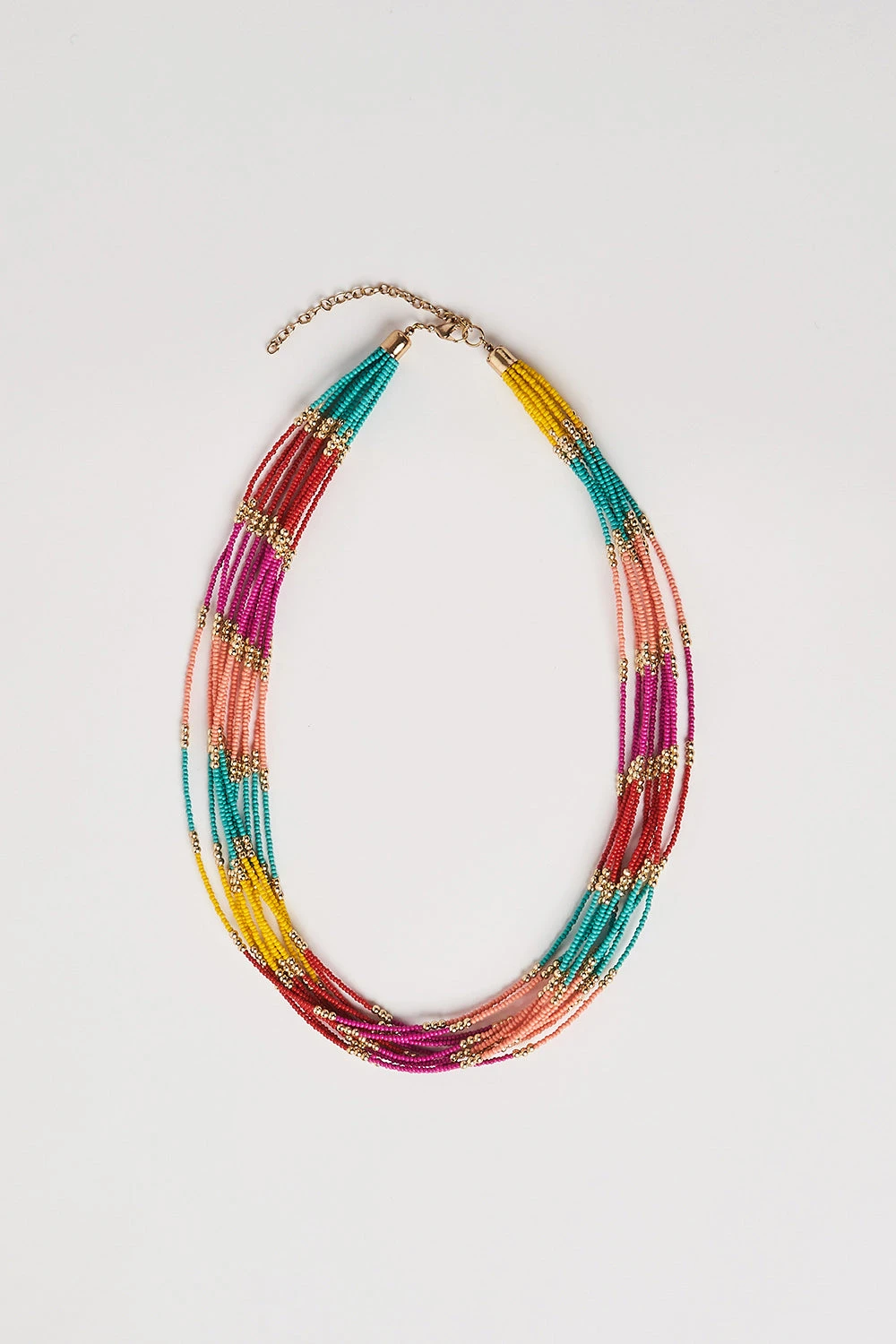 Multi Beaded Layered Necklace 3 Multi Beaded Layered Necklace