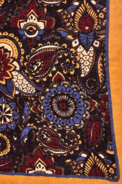 Multi Colour Border Scarf 7 Multi Colour Border Scarf -Blue Illusion MULTICOLOURBORDER00001 edit