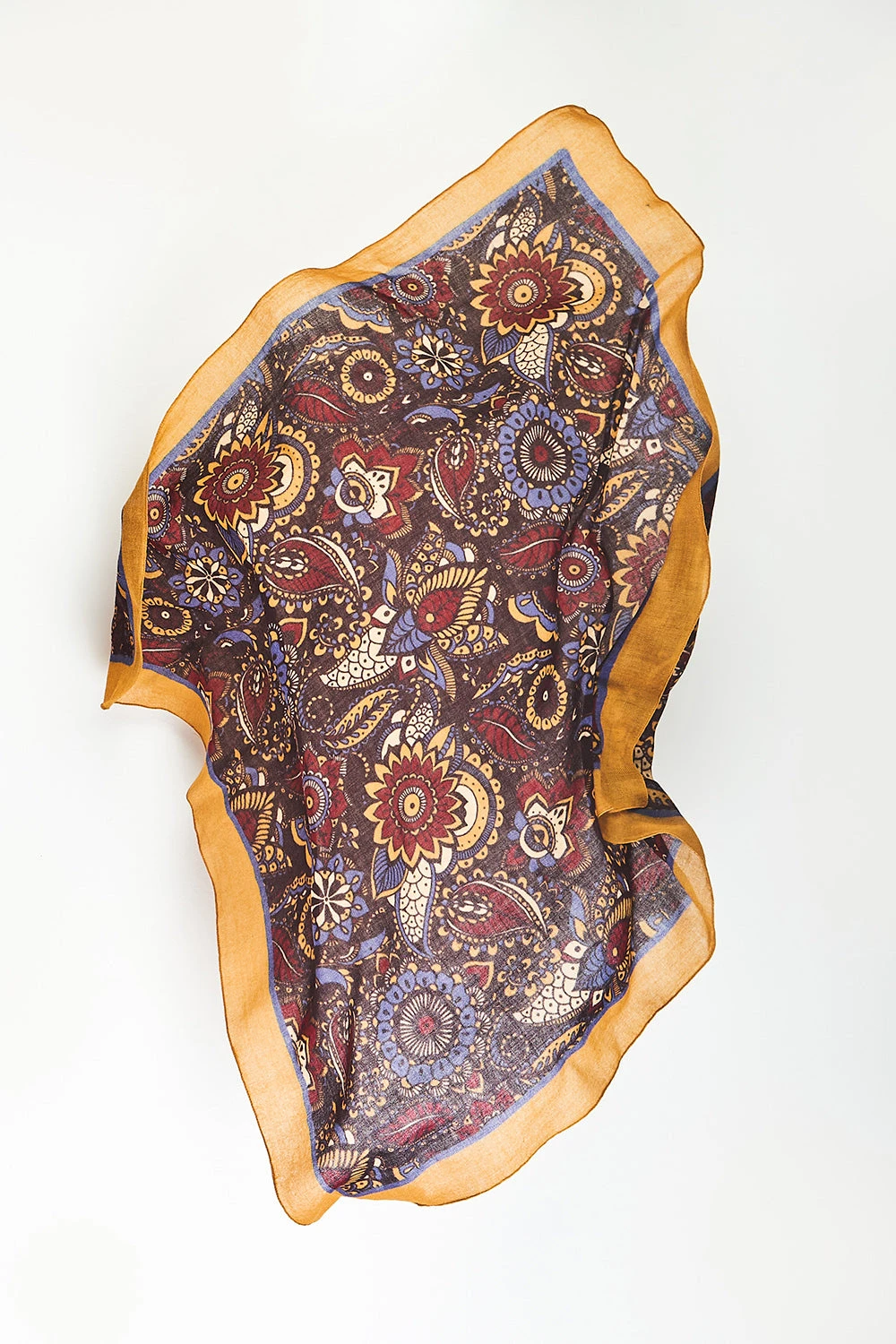 Multi Colour Border Scarf 3 Multi Colour Border Scarf