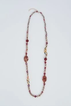 Multi Red Stone Necklace