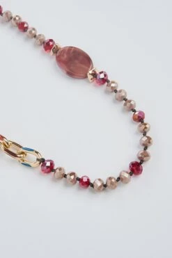 Multi Red Stone Necklace -Blue Illusion MULTIREDSTONE00002
