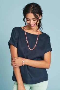 Cannes Pink 2 In 1 Necklace -Blue Illusion MULTISTRANDNECKLACE1752edit