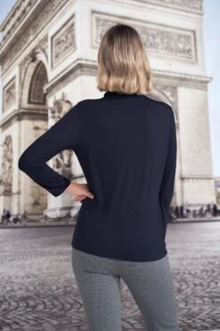 Neck Twist Jersey Top -Blue Illusion NECKTWISTJERSEYTOP7300324edit