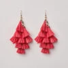 Neon Coral Tassel Earring 2 Neon Coral Tassel Earring -Blue Illusion NEONCORALTASSEL edit