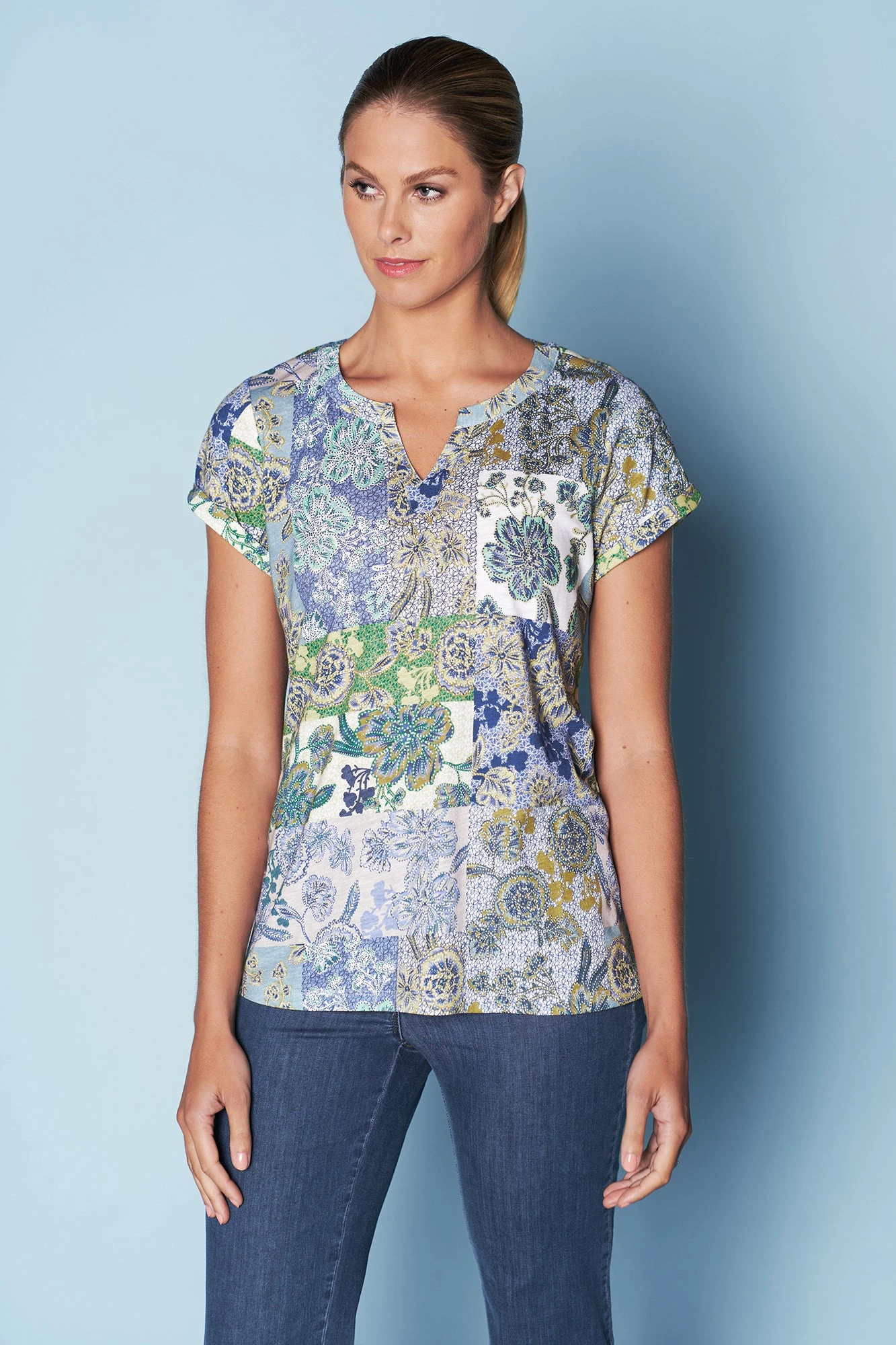 Notch Neck T-Shirt 3 Notch Neck T-Shirt