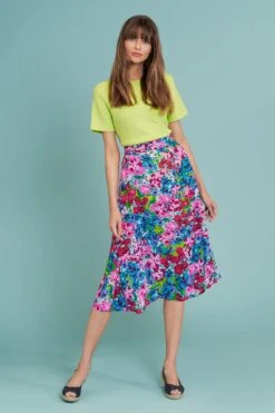 Printed A-Line Skirt