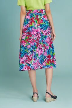 Printed A-Line Skirt 7 Printed A-Line Skirt -Blue Illusion PRINTEDALINESKIRT7306803edit