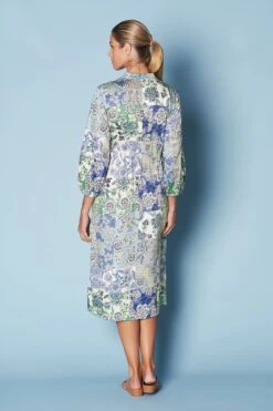 Printed Cotton Shirt Dress -Blue Illusion PRINTEDCOTTONSHIRTDRESS1794edit
