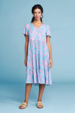 Printed Tier Dress