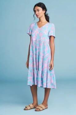 Printed Tier Dress 8 Printed Tier Dress -Blue Illusion PRINTEDTIERDRESS2289edit