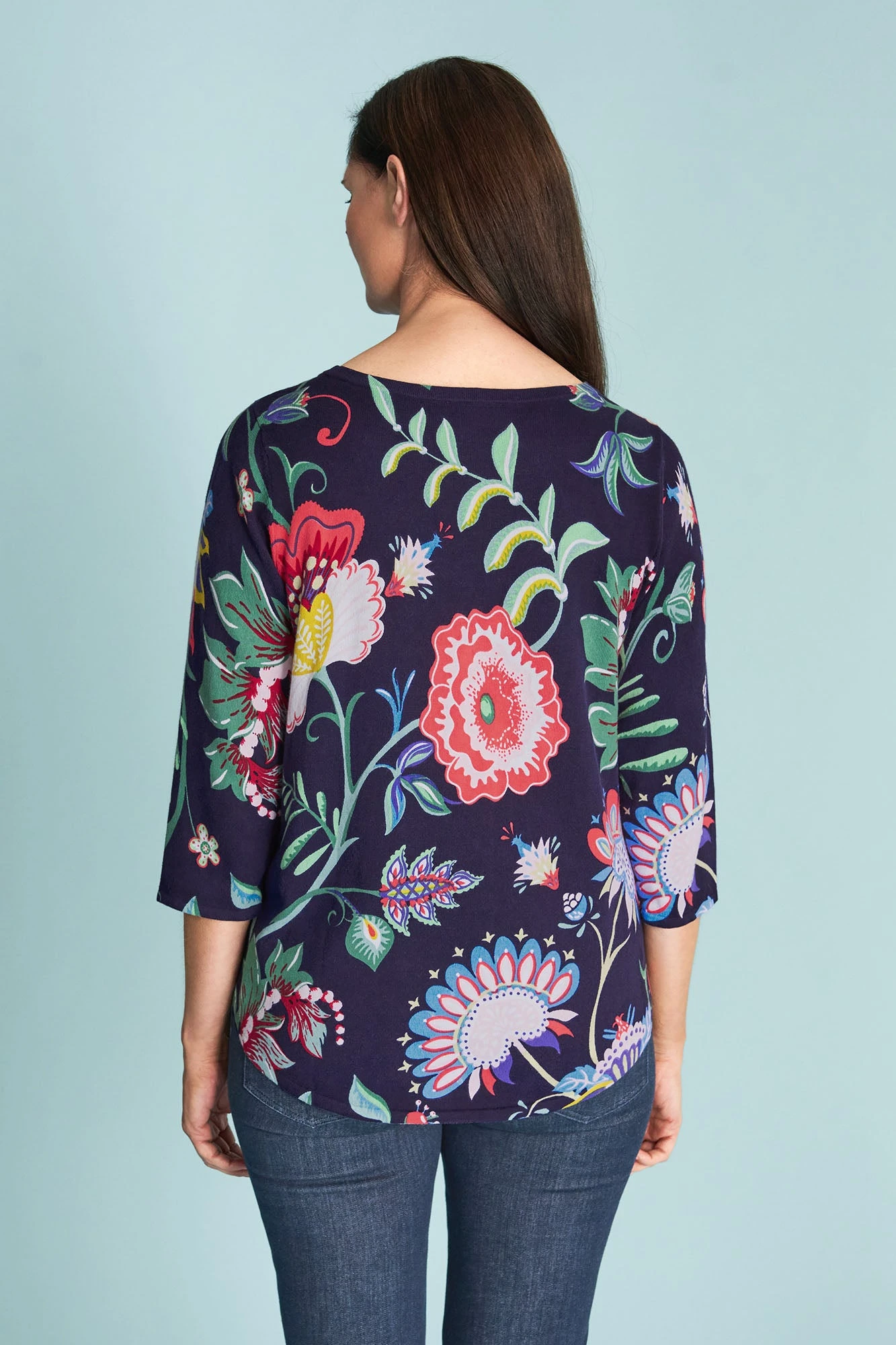 Print Scoop Hem Knit 7 Print Scoop Hem Knit - Image 5