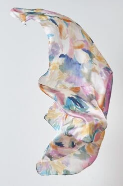 Parisian Floral Square Scarf -Blue Illusion Parisianfloral00002