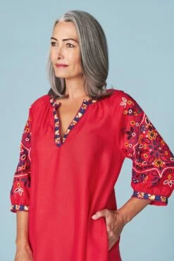 Embroidered A-Line Dress -Blue Illusion RB EMBROIDEDA LINEDRESS3132edit