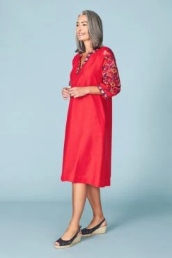 Embroidered A-Line Dress -Blue Illusion RB EMBROIDEDA LINEDRESS3140edit