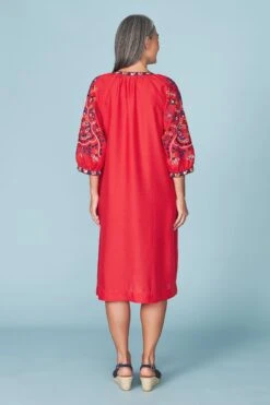 Embroidered A-Line Dress -Blue Illusion RB EMBROIDEDA LINEDRESS3144edit