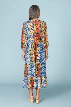 Vintage Floral Dress -Blue Illusion RB VINTAGEFLORALDRESS2836edit