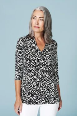 V Neck Swing Jersey Top