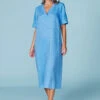 Linen A-Line Midi Dress -Blue Illusion RCLINENA LINEMIDIDRESS2026edit
