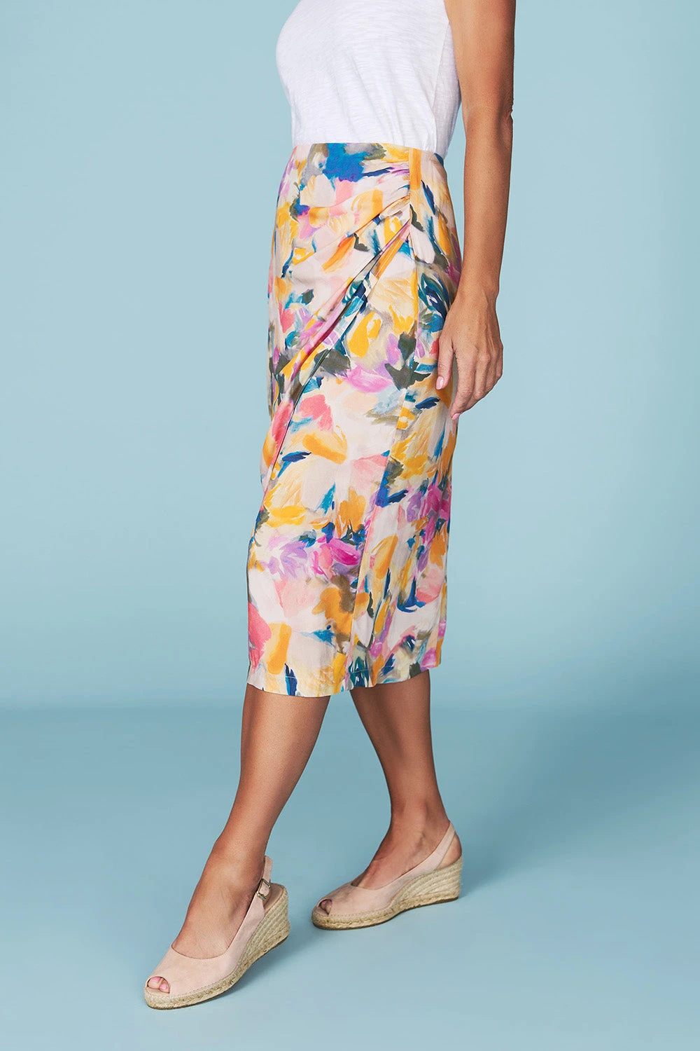 Printed Draped Skirt 5 Printed Draped Skirt - Image 3