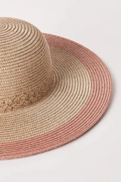 Shimmer Spliced Wide Brim Hat -Blue Illusion SHIMMERSPLICED0447 edit