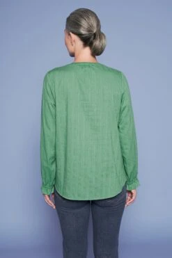 Shirred Cotton Blouse -Blue Illusion SHIRREDCOTTONBLOUSE4426edit