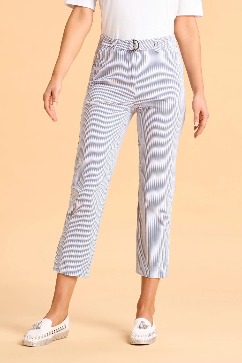 Seersucker Stripe Capri Pant 4 Seersucker Stripe Capri Pant - Image 2