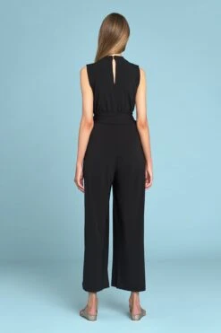 Tie Waist Stretch Jumpsuit 9 Tie Waist Stretch Jumpsuit -Blue Illusion TIEWAISTSTRETCHJUMPSUIT9654edit