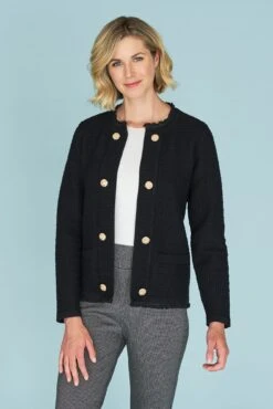 Tweed Knit Jacket 9 Tweed Knit Jacket -Blue Illusion TWEEDKNITJACKET7255edit