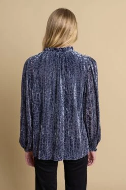 Velvet Burnout Blouse -Blue Illusion UNSHOTEXTRAS VELVETBURNOUTBLOUSE7016editnew