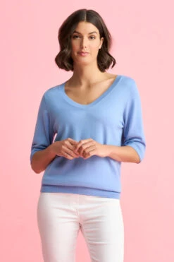 Half Sleeve Wool Knit Top