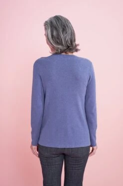 Zip Detail Milano Knit -Blue Illusion ZIPDETAILMILANOKNIT5434edit