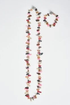 Abstract Shell Necklace -Blue Illusion abstractshellnl00002