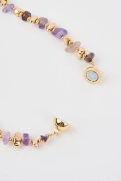 Amethyst Beaded Necklace -Blue Illusion amethystnl00005