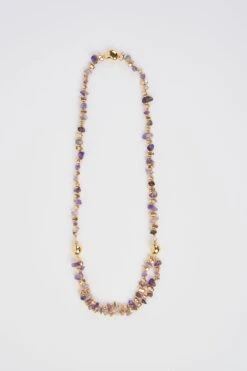 Amethyst Beaded Necklace -Blue Illusion amethystnl00006