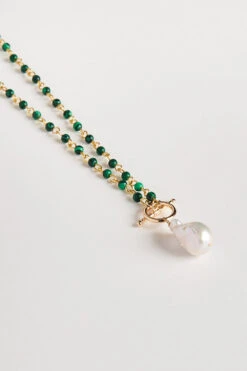 Baroque Pearl Pendant Necklace -Blue Illusion baroquepearlpendantnl2969 edit
