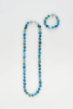 Square Stone 2 In 1 Necklace 8 Square Stone 2 In 1 Necklace -Blue Illusion bie com13.101132