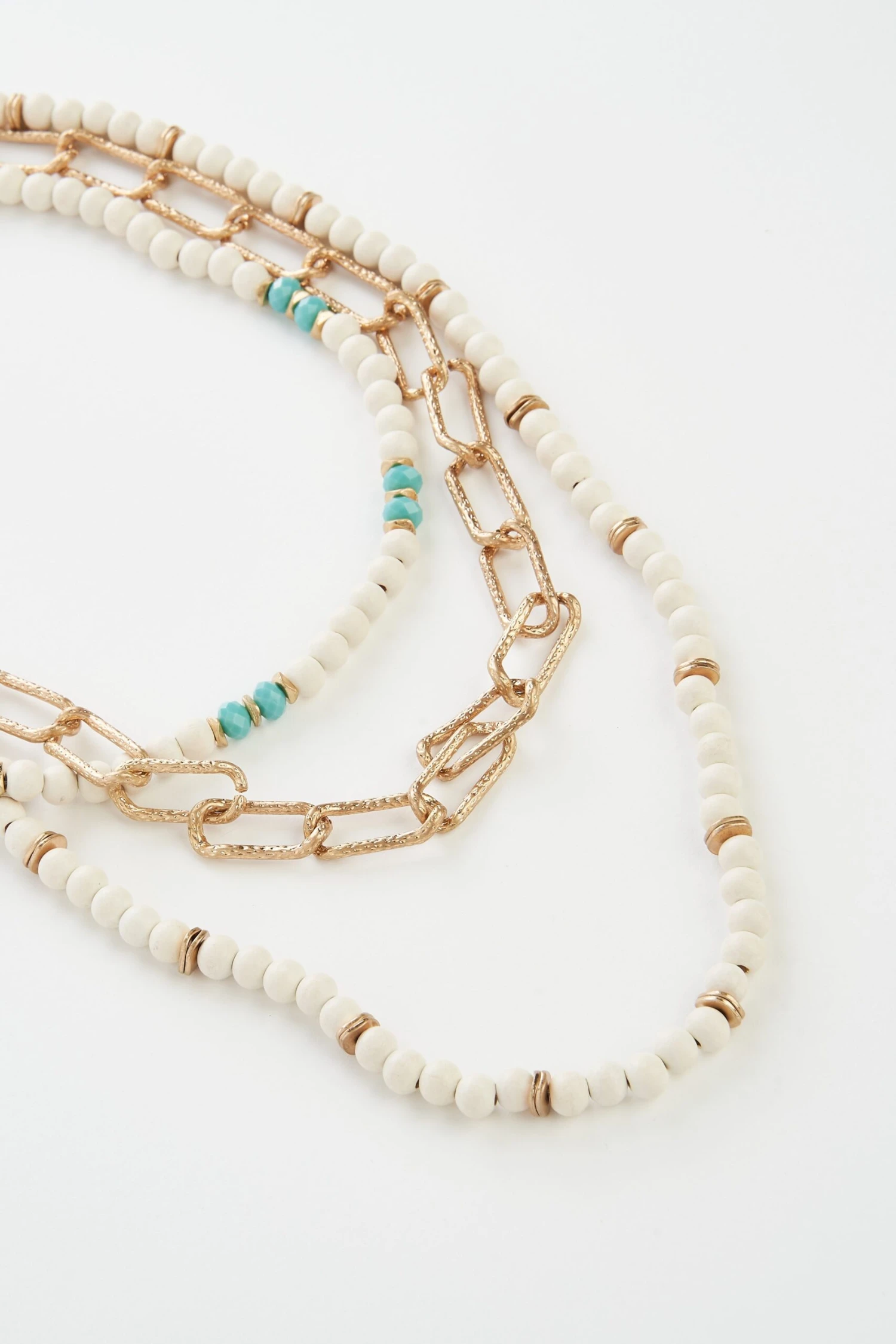 Beaded Multi Chain Necklace 4 Beaded Multi Chain Necklace - Image 2