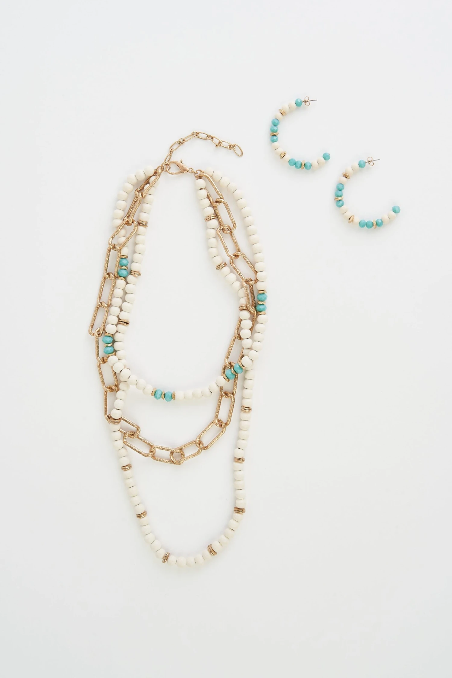 Beaded Multi Chain Necklace 5 Beaded Multi Chain Necklace - Image 3