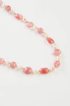 Cannes Pink 2 In 1 Necklace -Blue Illusion bie com13.101197